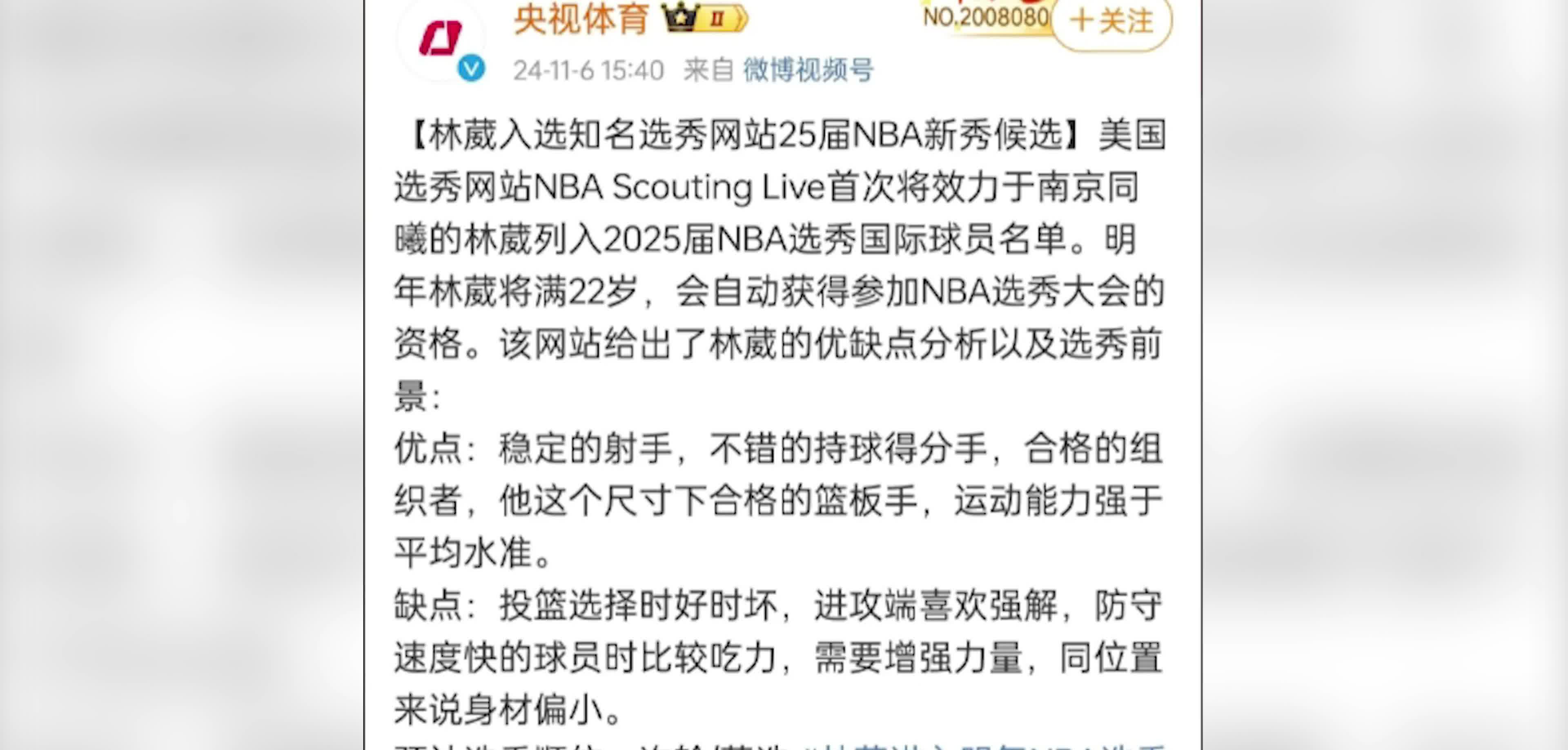 林葳试训墨尔本联计划被取消防守能力未达NBL平均水平的简单介绍