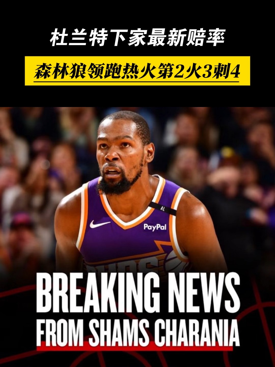 关于美媒评价杜兰特交易下家概率：森林狼、热火、火箭领衔的信息